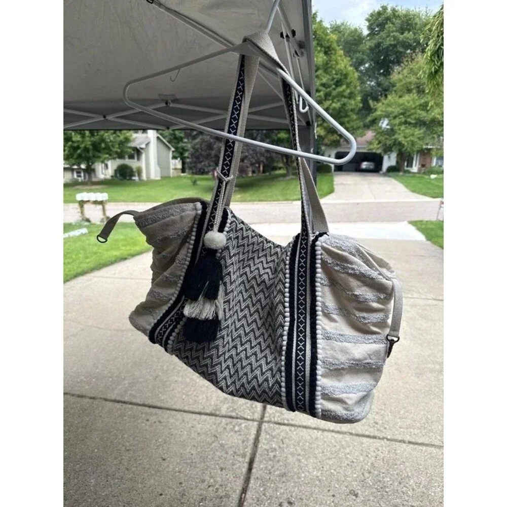 Oversized boho beach bag tote